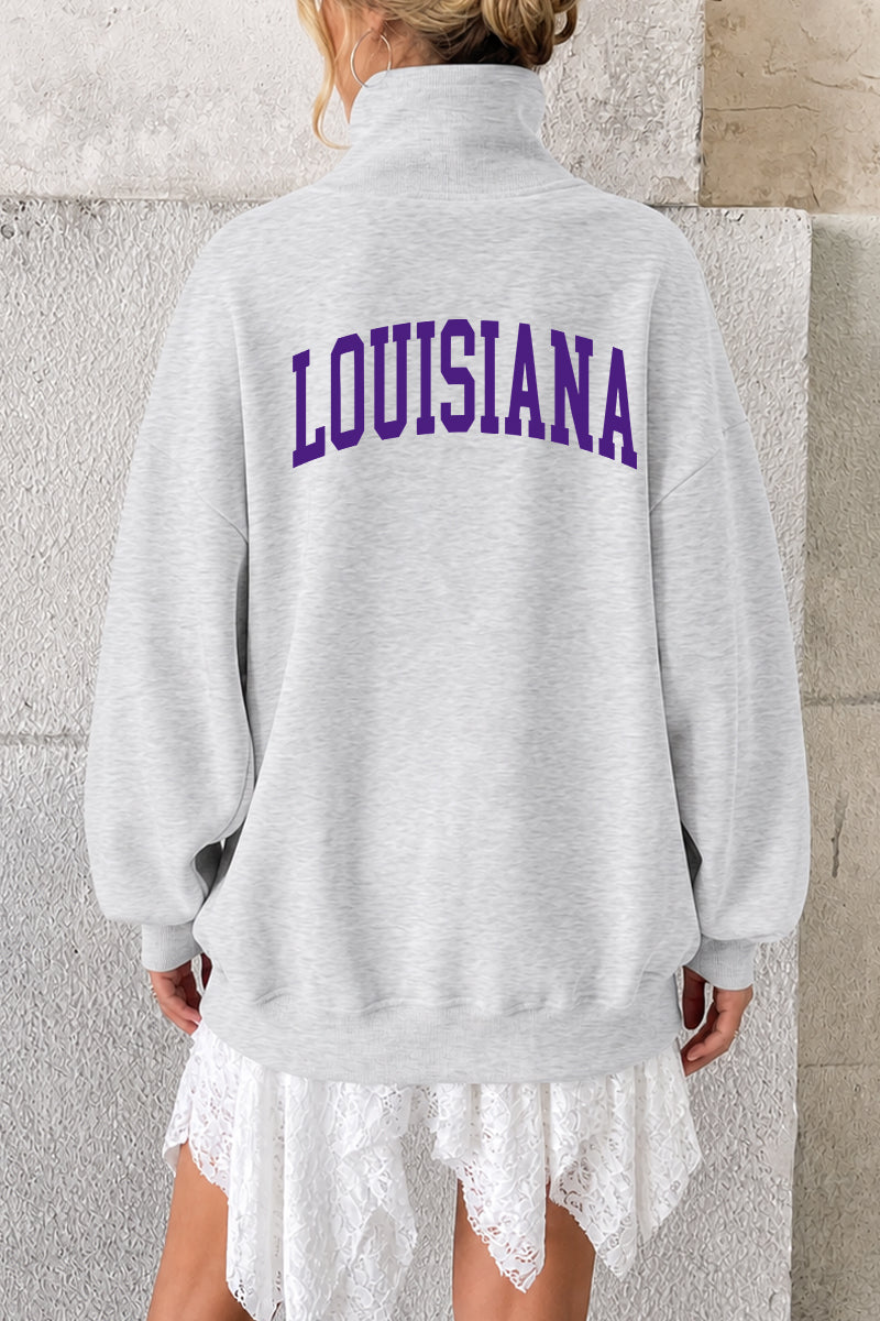 Game Day Sweatshirt Oversized Collegiate State Letter Pullover