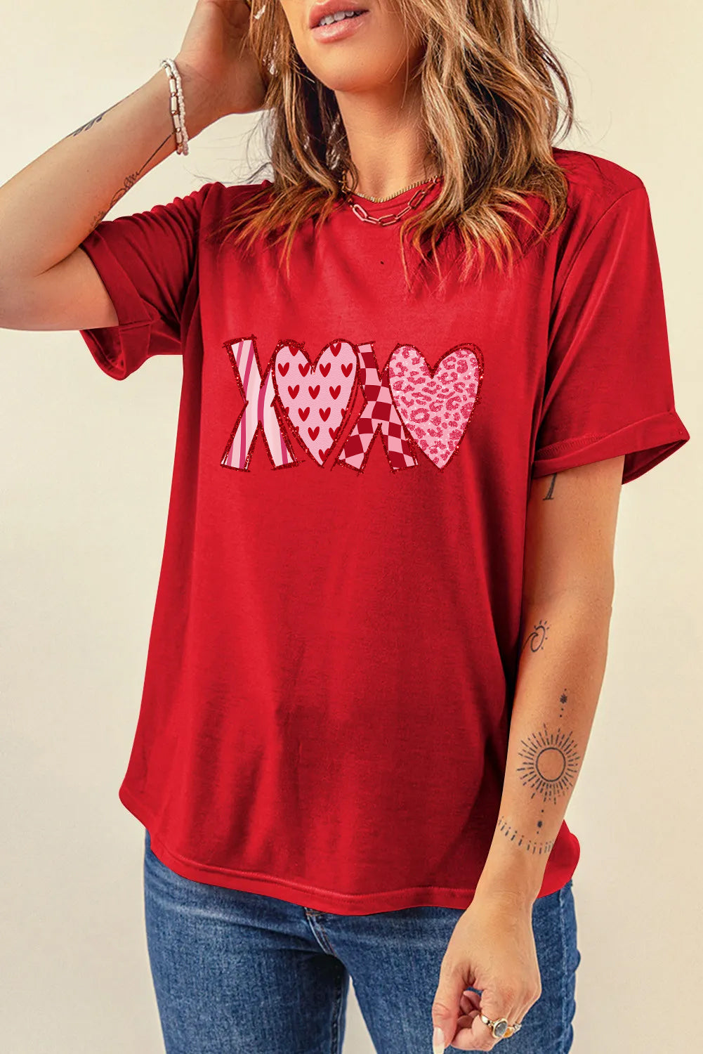 Valentine’s Day XOXO Heart Graphic Tee