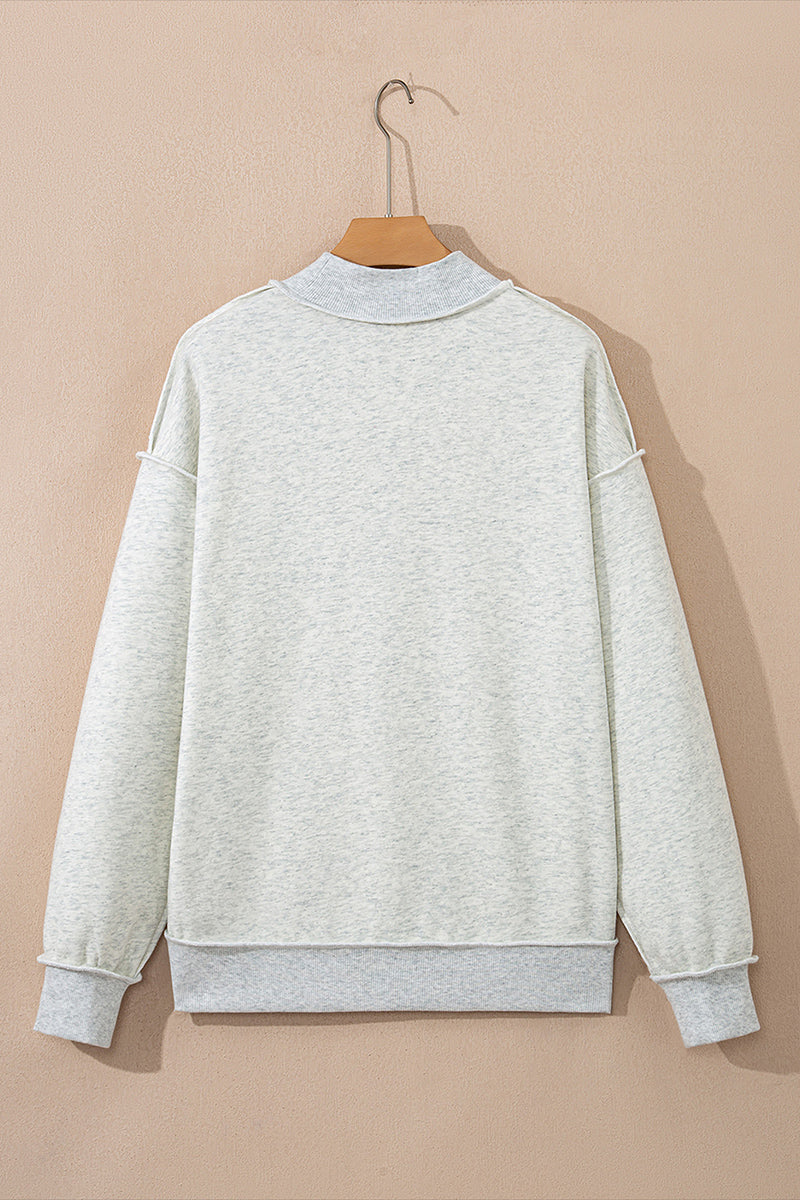 Golf Graphic Cotton Blend Sweatshirt Casual Reversible Pullover
