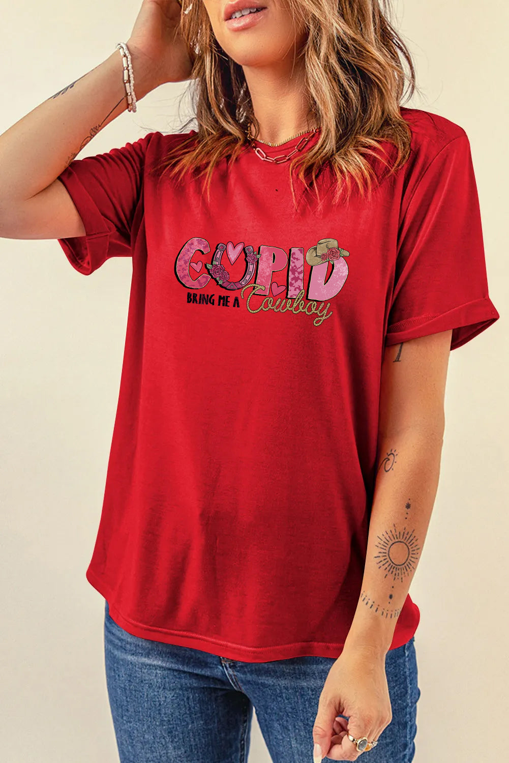 Valentine’s Day Cupid Bring Me A Cowboy Graphic Tee