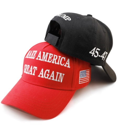 Fiery Red MAKE AMERICA GREAT AGAIN Embroidered Peaked Cap