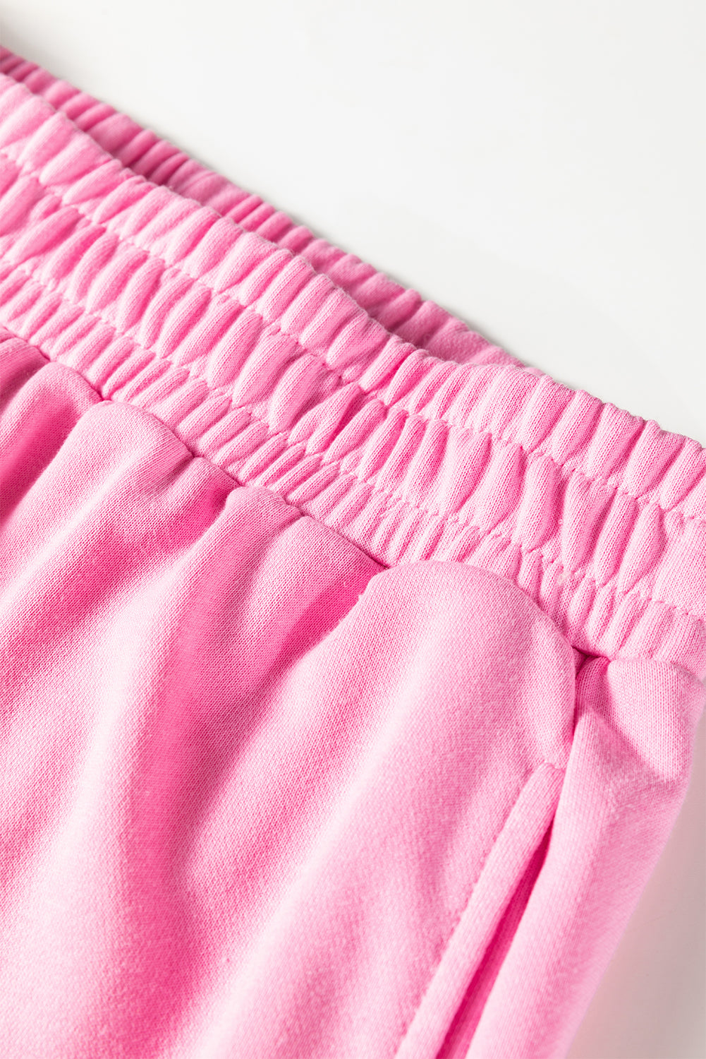 Light Grey Girly Bow Embroidered Detail Puff Sleeve Pullover 2pcs Short Set