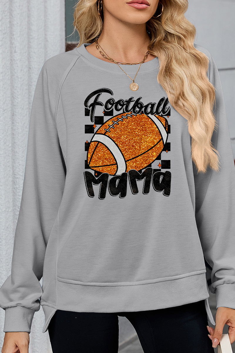 Football Graphic Sweatshirt Casual Game Day