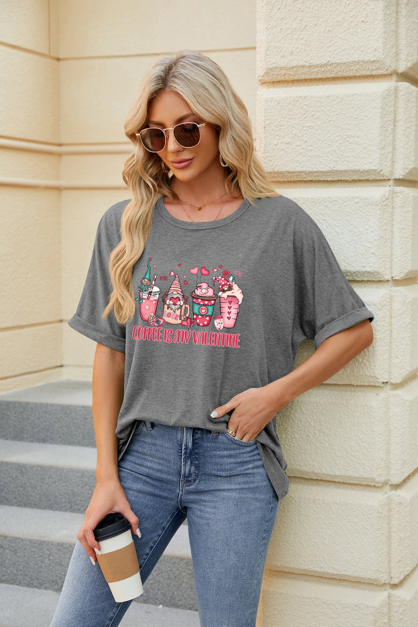 Valentine's Day Coffee Is My Valentine Graphic Tee