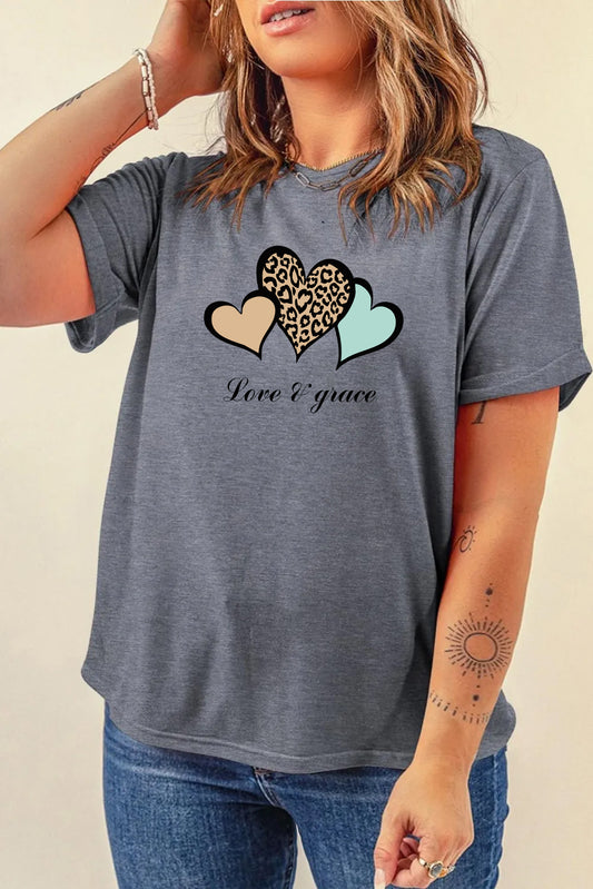 Valentine’s Day Love and Grace Heart Graphic Tee