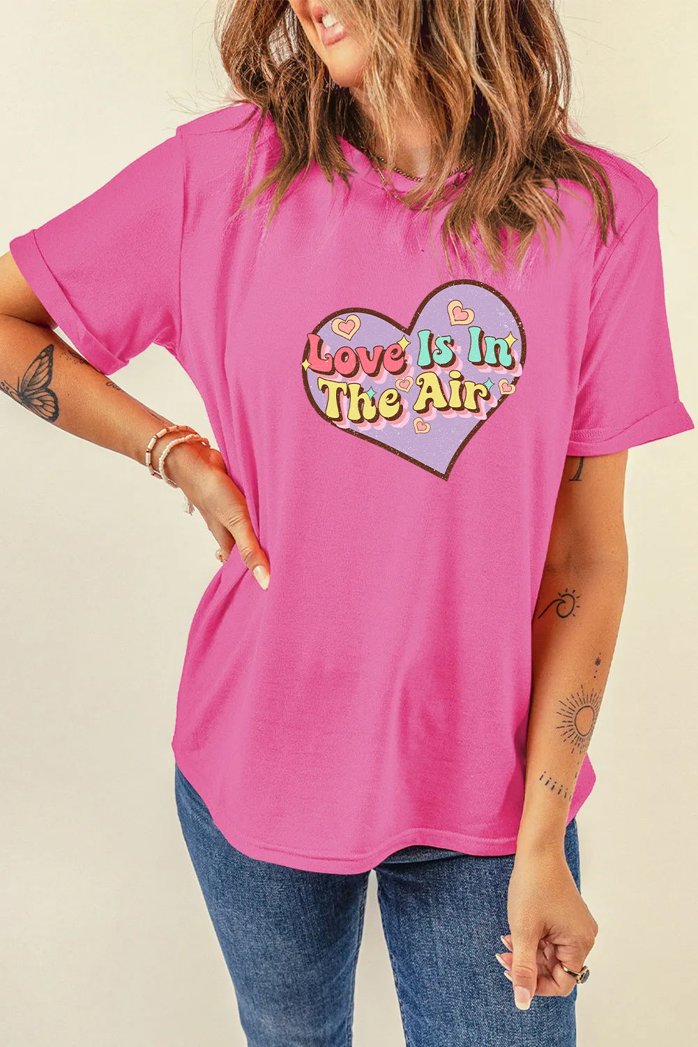 Valentine’s Day Love Is In The Air Heart Graphic T Shirt
