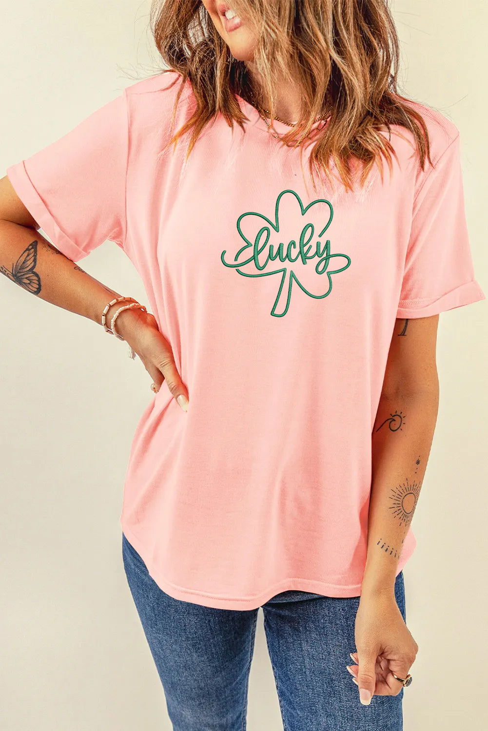 St Patricks Day Lucky Shamrock Graphic T-Shirt