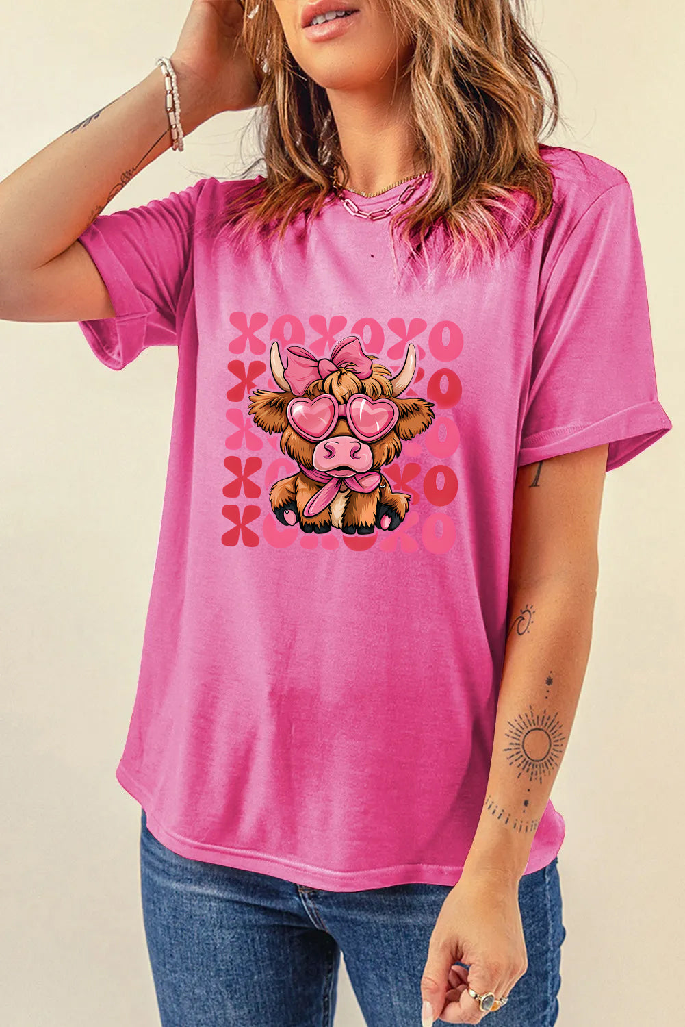 Valentine’s Day XOXO Cow Graphic Tee