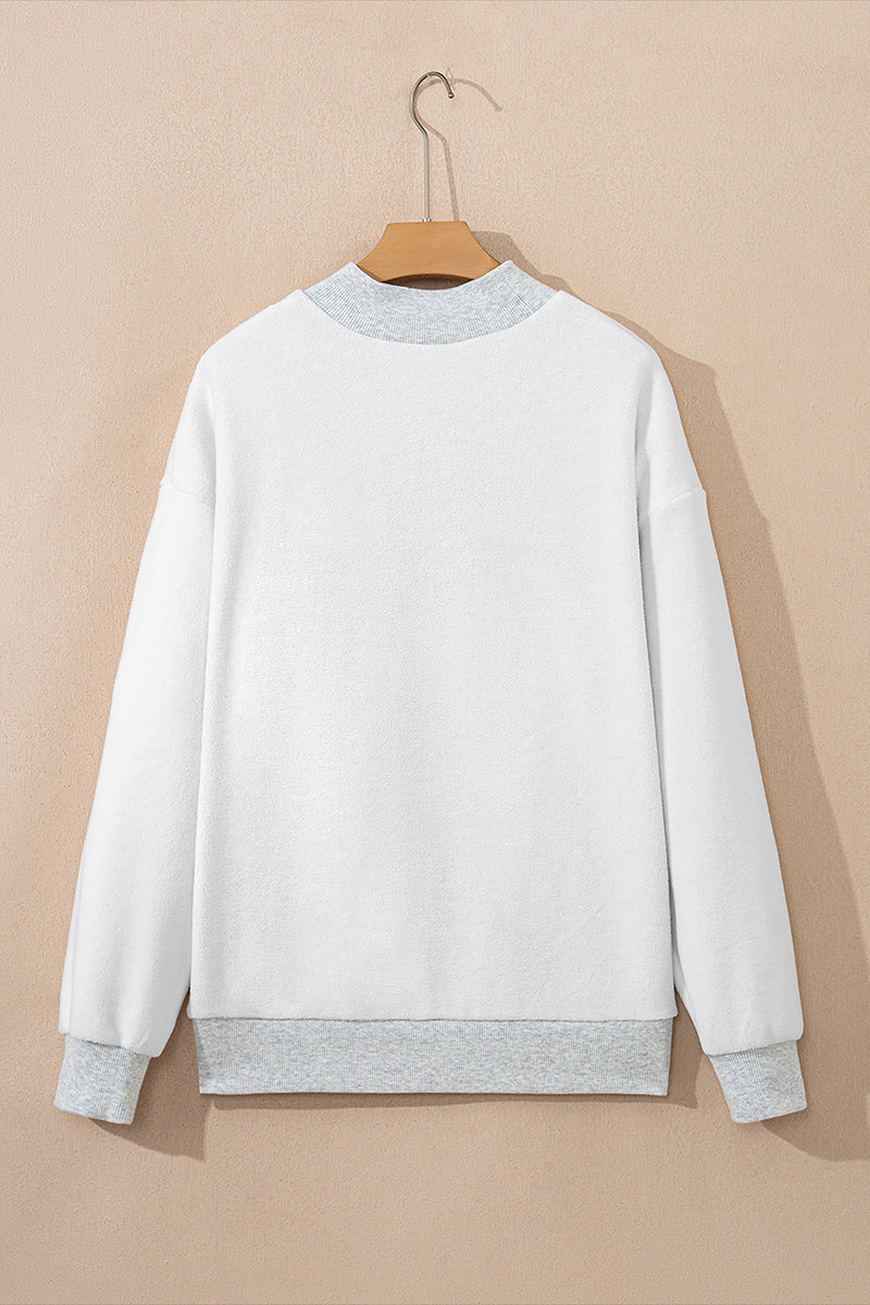 Golf Graphic Cotton Blend Sweatshirt Casual Reversible Pullover