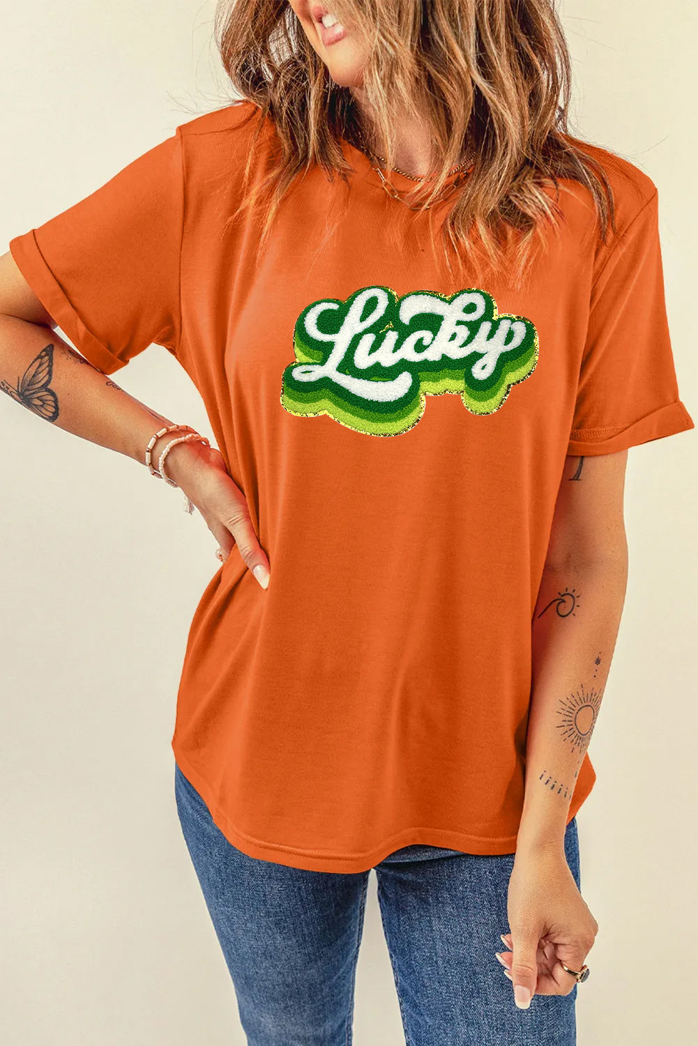 Saint Patrick’s Day Lucky Graphic T Shirt for Women