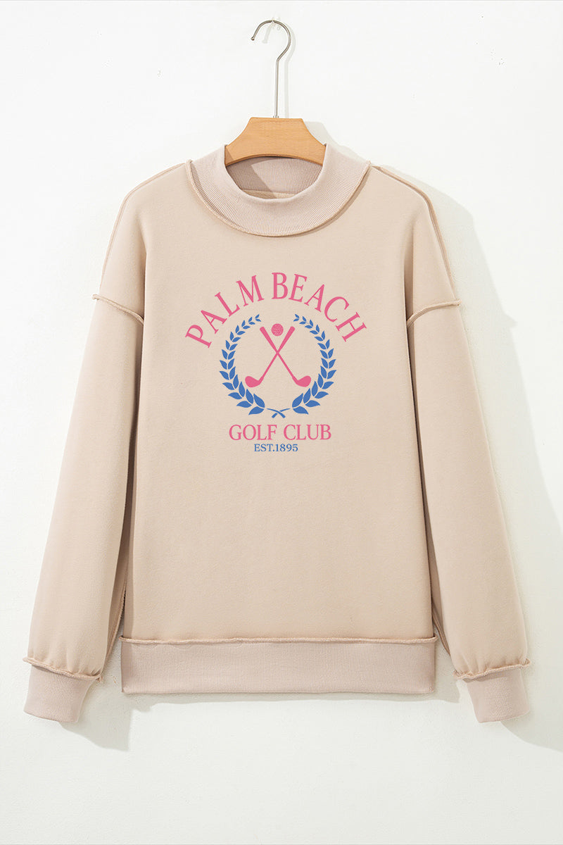 Golf Graphic Cotton Blend Sweatshirt Casual Reversible Pullover