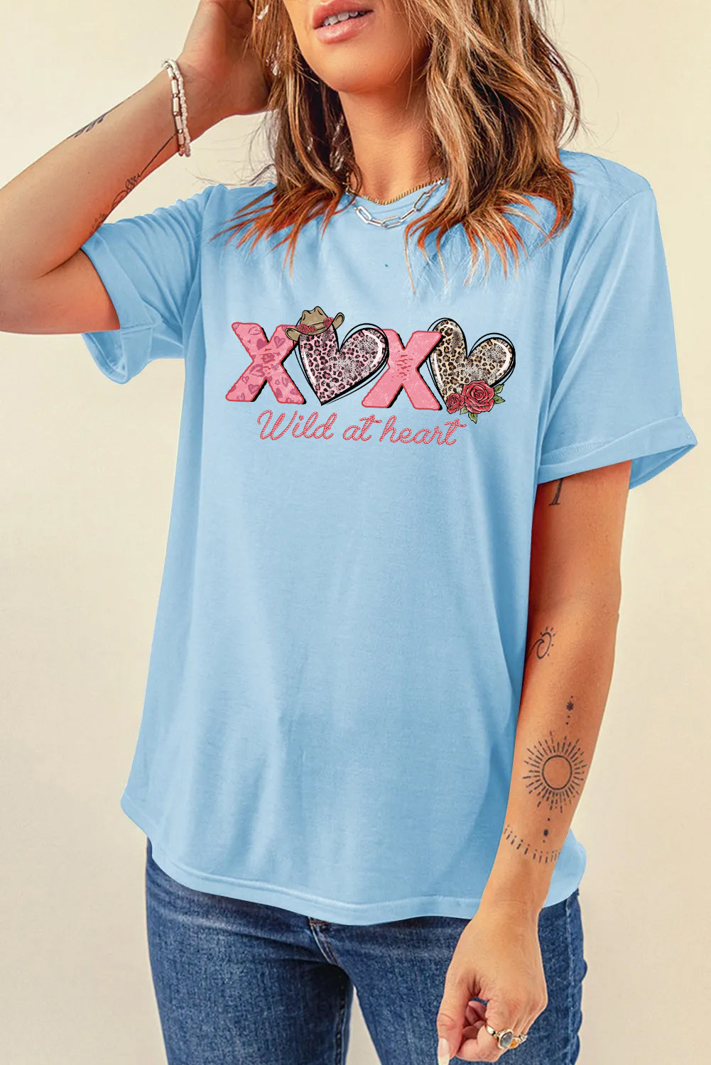 Valentine’s Day XOXO Wild at Heart Graphic Tee