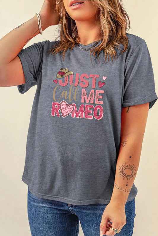 Valentine’s Day Just Call Me Romeo Graphic Tee