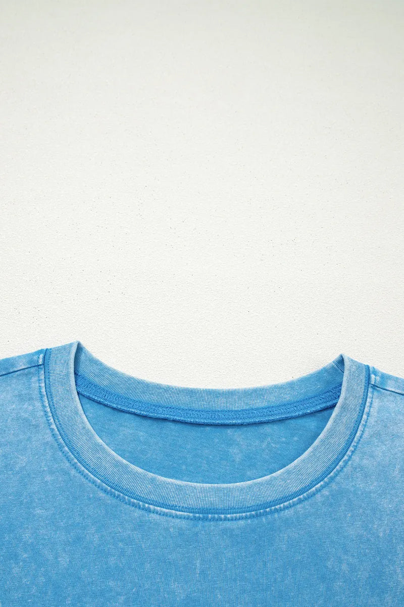 1776 Mineral Wash Graphic Tee Oversized Patriotic Vintage