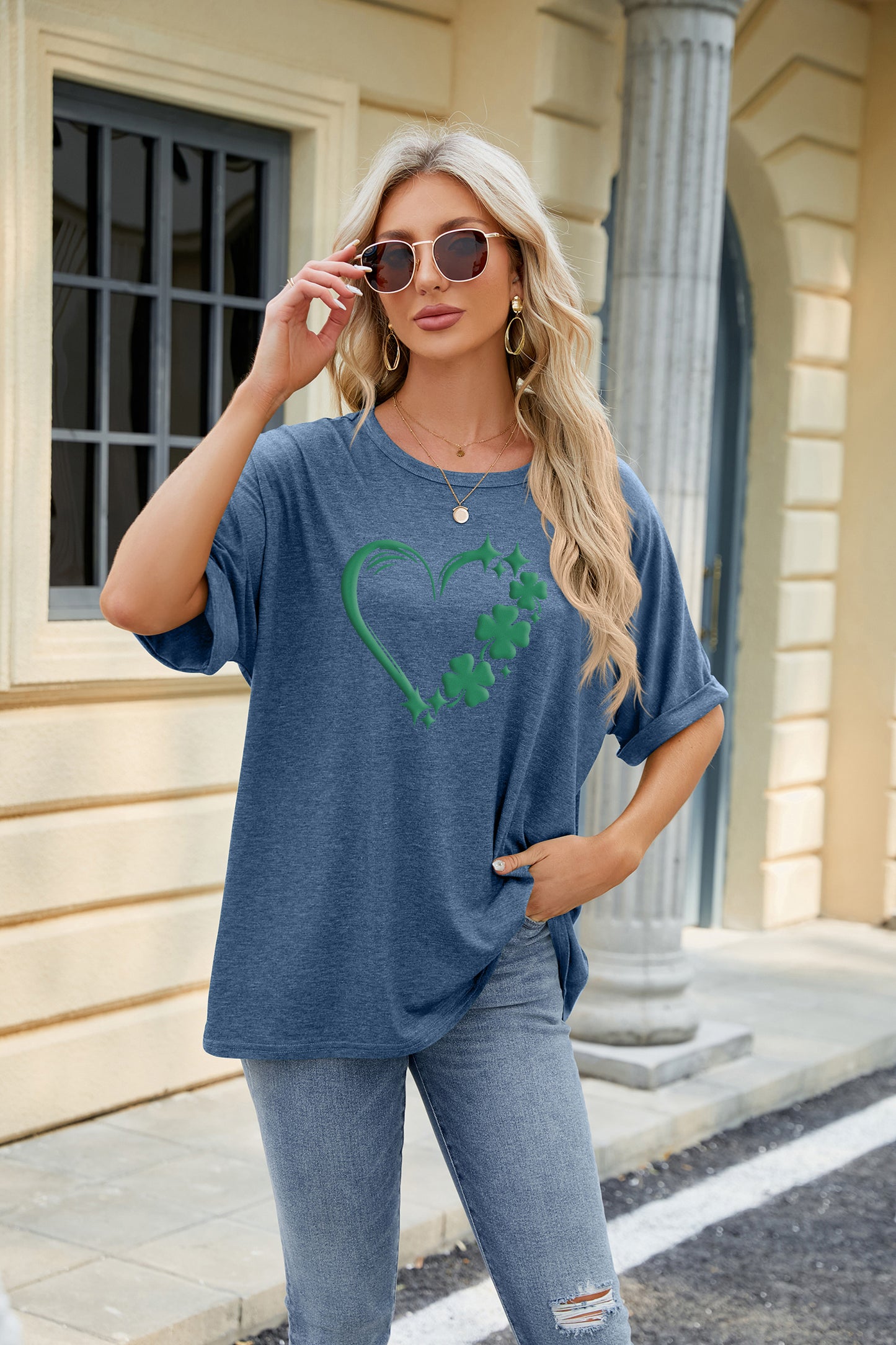 Saint Patrick’s Day Shamrock Heart Graphic Tee