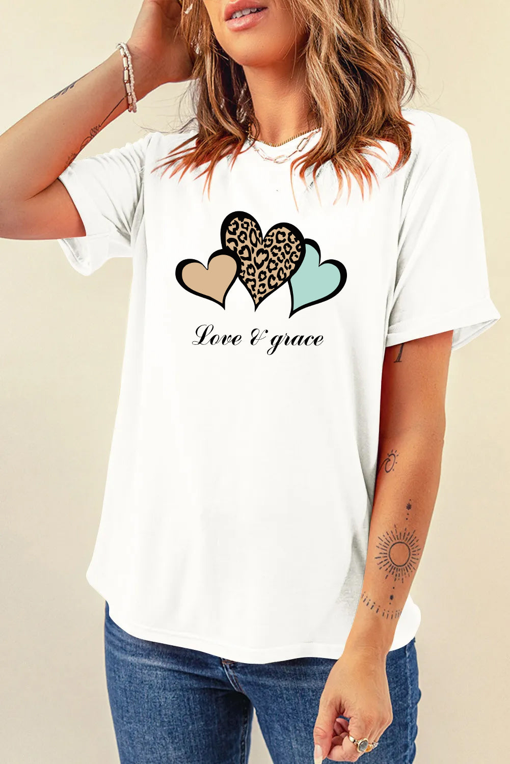 Valentine’s Day Love and Grace Heart Graphic Tee