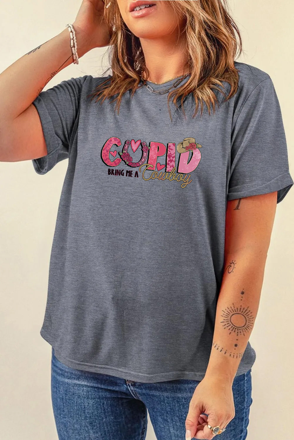 Valentine’s Day Cupid Bring Me A Cowboy Graphic Tee