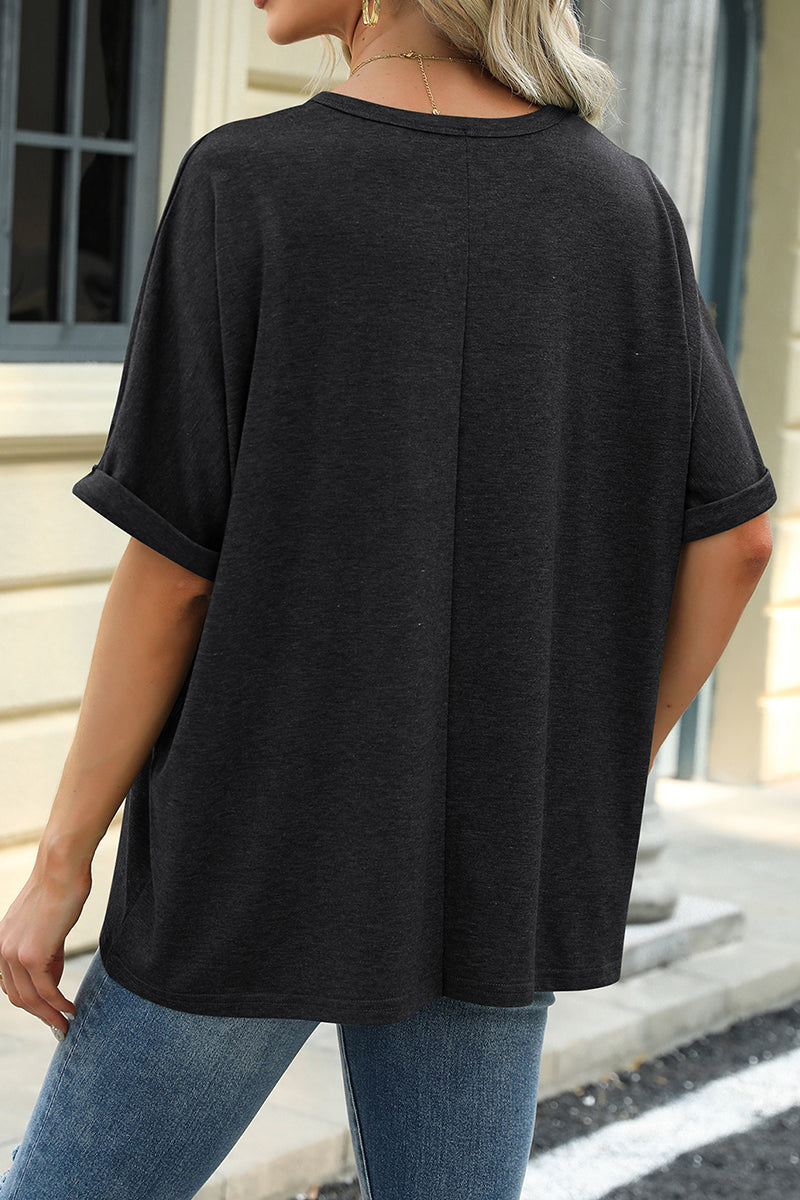 American Flag Graphic Loose Tee Fourth of July Casual Patriotic Top