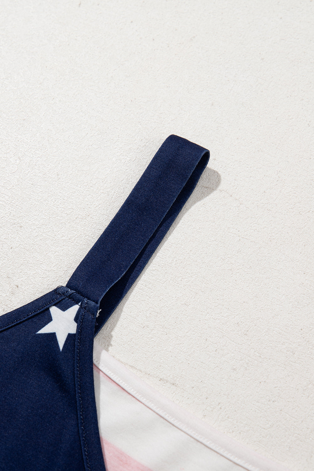 Red Independence Day Stars and Stripes Printed Casual Tank Top