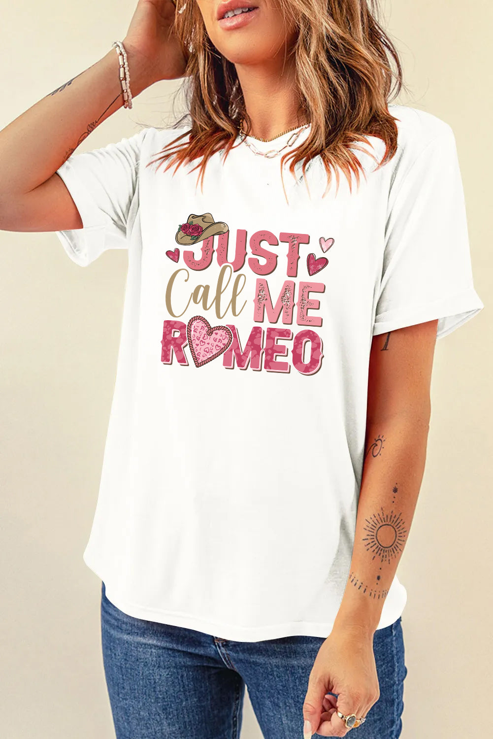 Valentine’s Day Just Call Me Romeo Graphic Tee