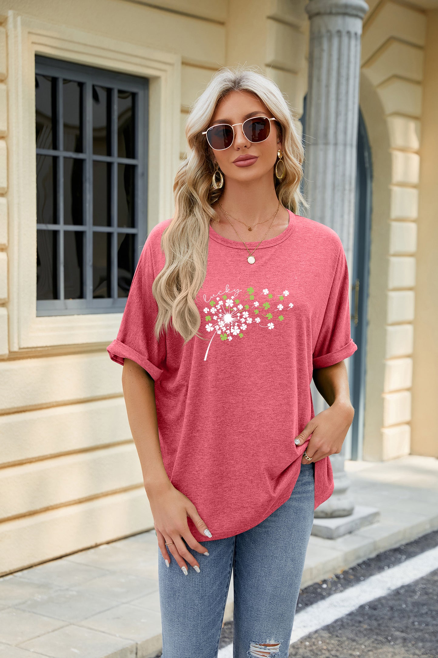 St Patrick’s Day Lucky Clover Dandelion Graphic Tee