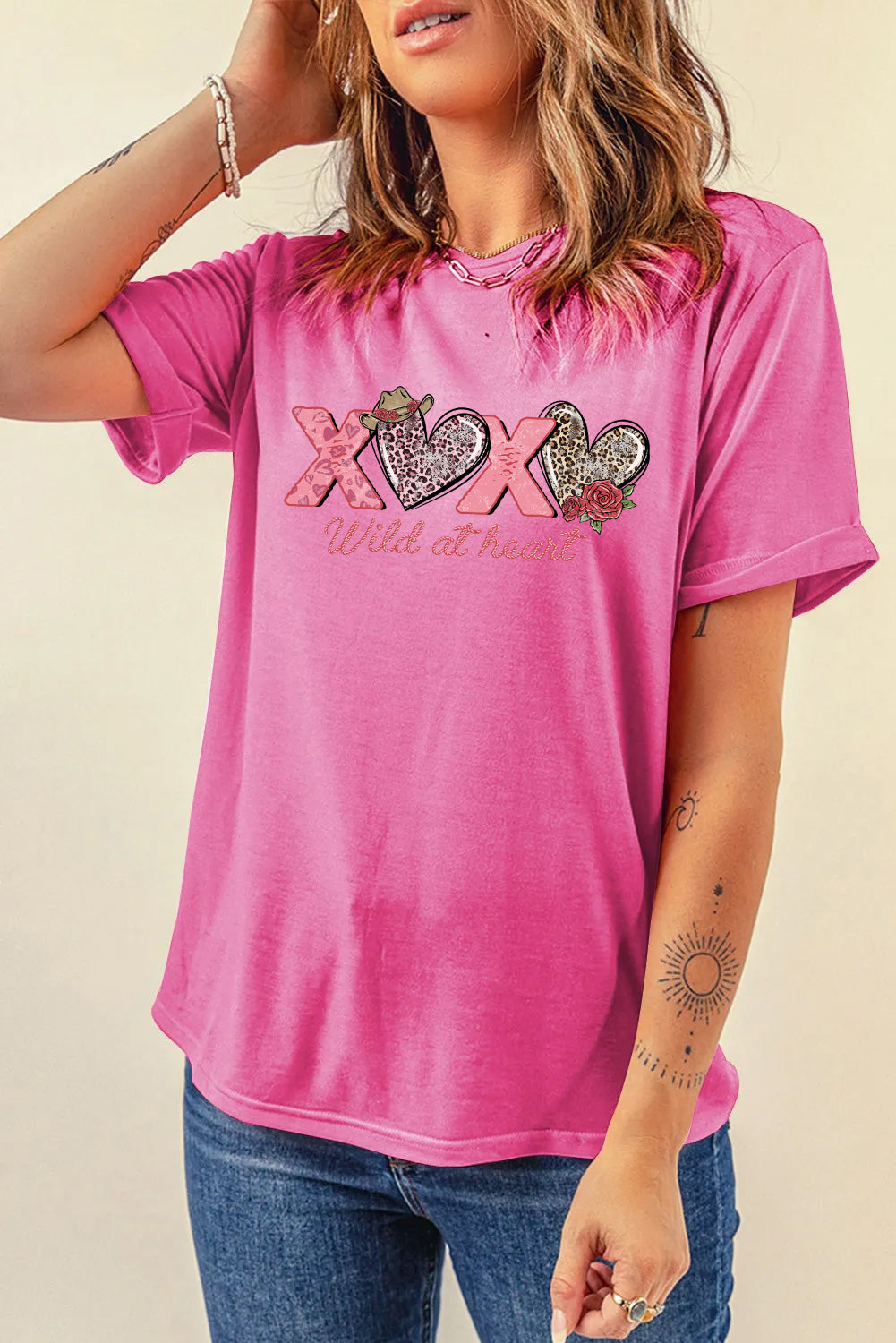 Valentine’s Day XOXO Wild at Heart Graphic Tee
