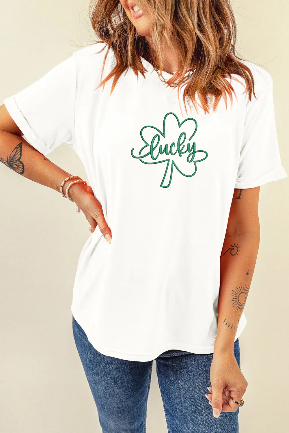 St Patricks Day Lucky Shamrock Graphic T-Shirt