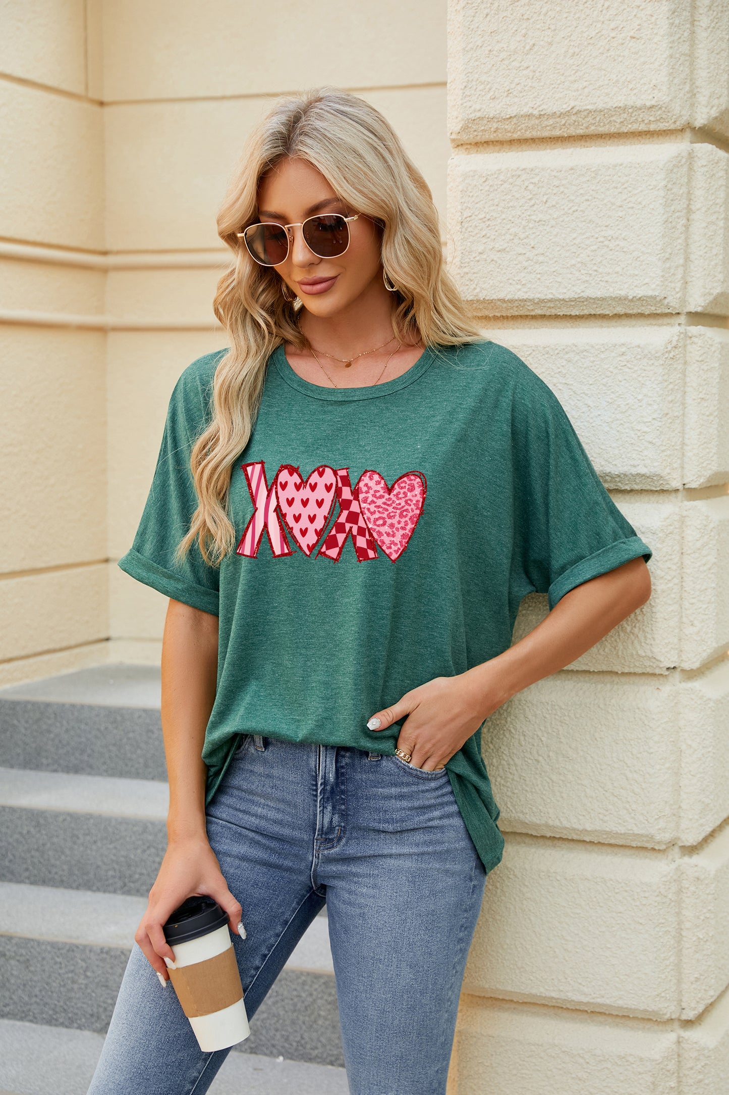 Valentine's Day XOXO Heart Everyday T Shirt