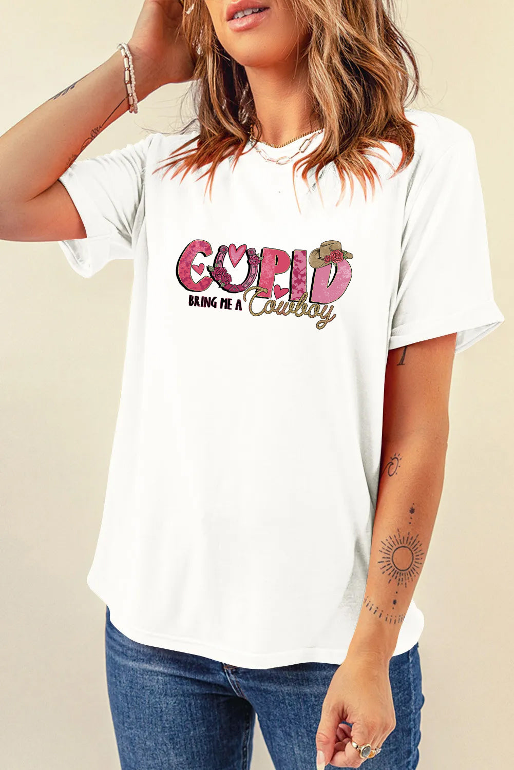 Valentine’s Day Cupid Bring Me A Cowboy Graphic Tee