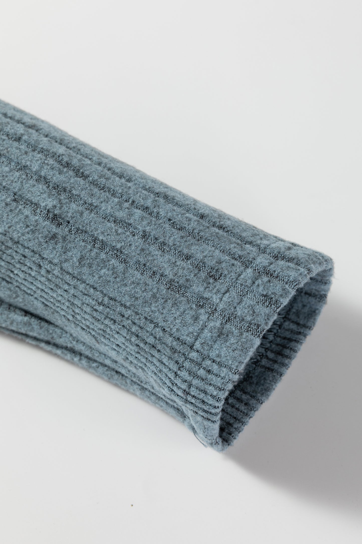 Black Ribbed Open Front Knitted Top with Pockets