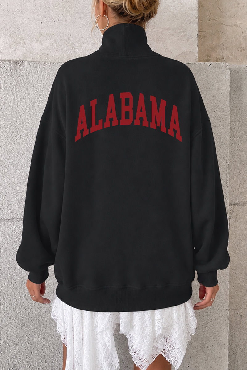 Game Day Sweatshirt Oversized Collegiate State Letter Pullover