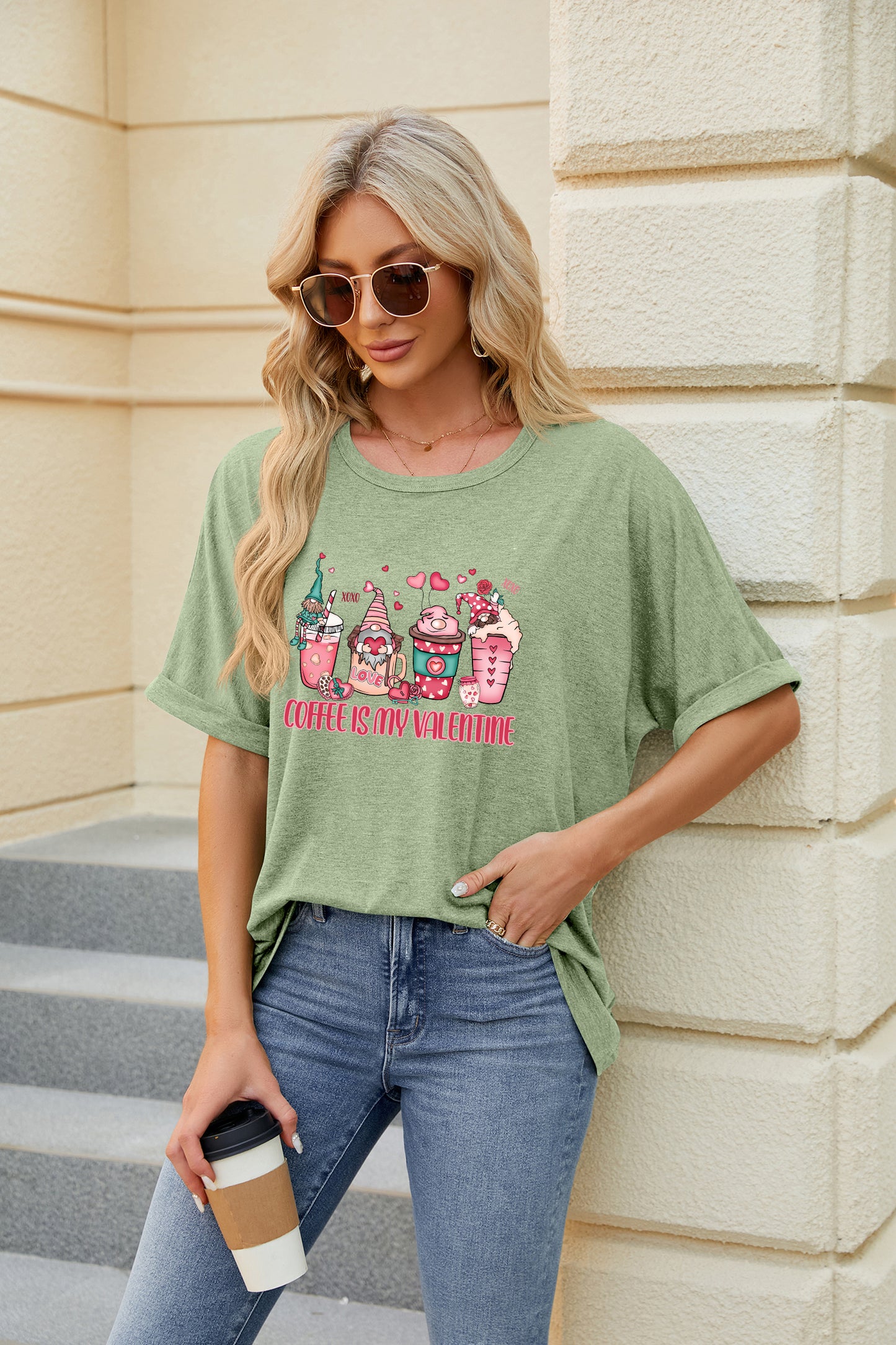 Valentine's Day Coffee Is My Valentine Graphic Tee