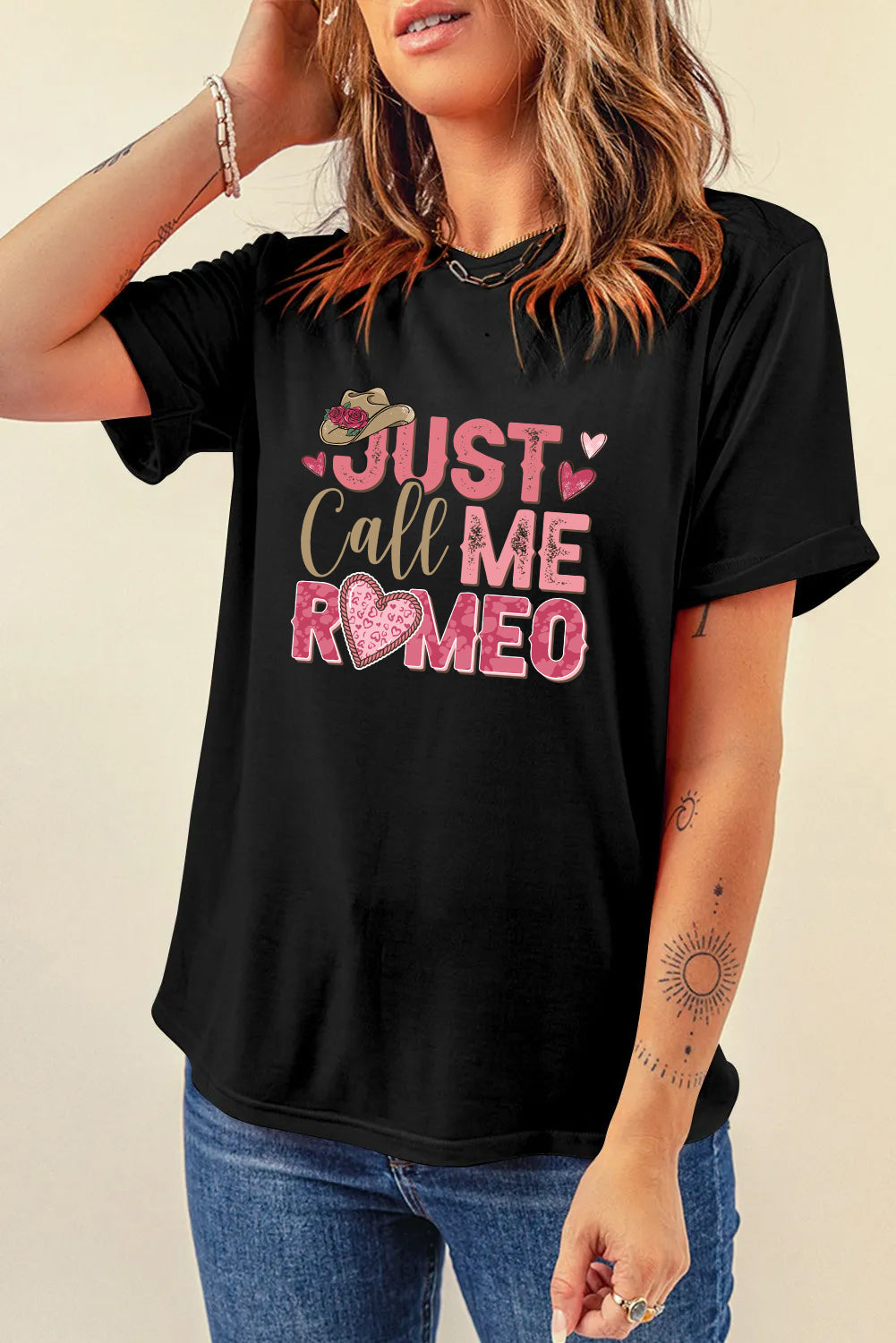 Valentine’s Day Just Call Me Romeo Graphic Tee