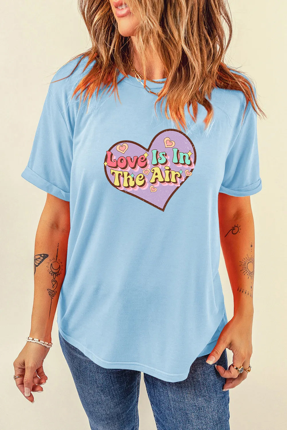 Valentine’s Day Love Is In The Air Heart Graphic T Shirt