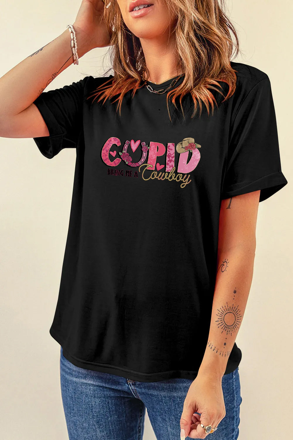 Valentine’s Day Cupid Bring Me A Cowboy Graphic Tee