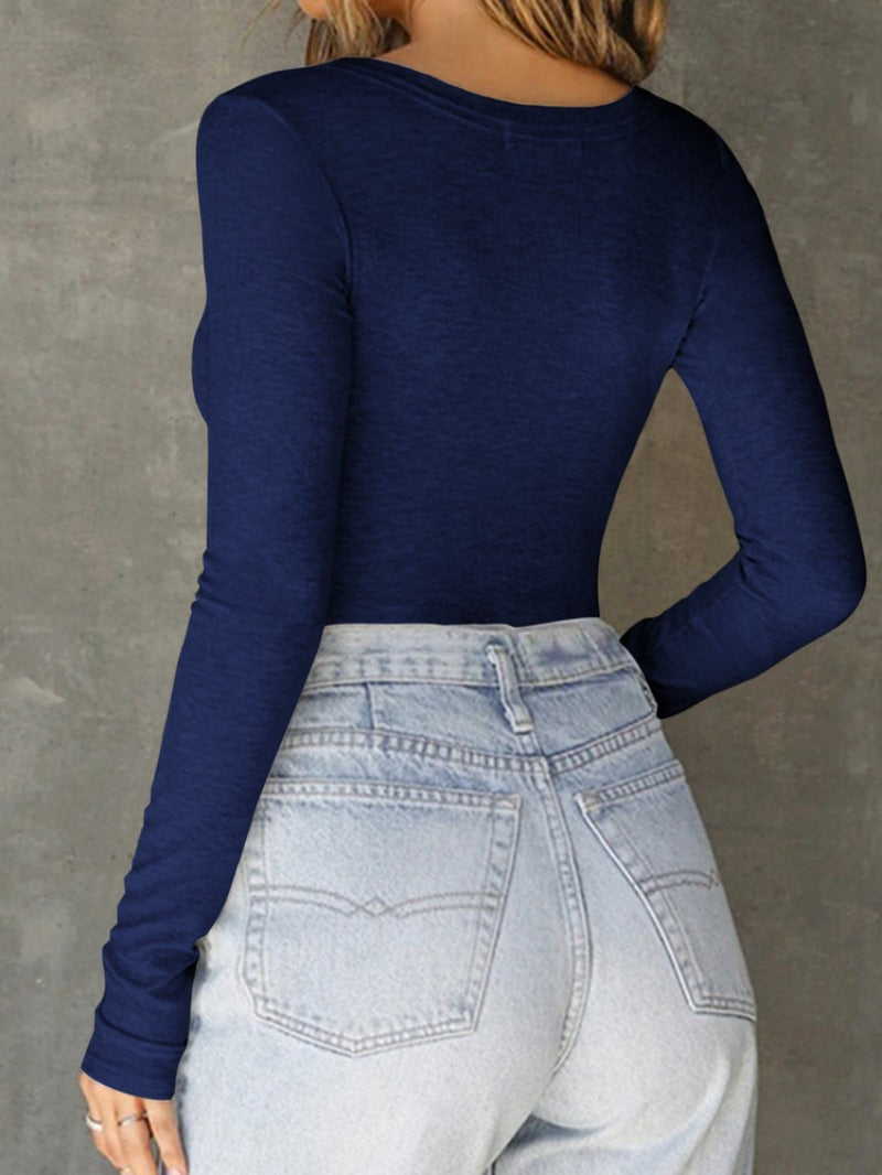 Spring 2025 Women's Round Neck Solid Color Short Sleeve T-Shirt