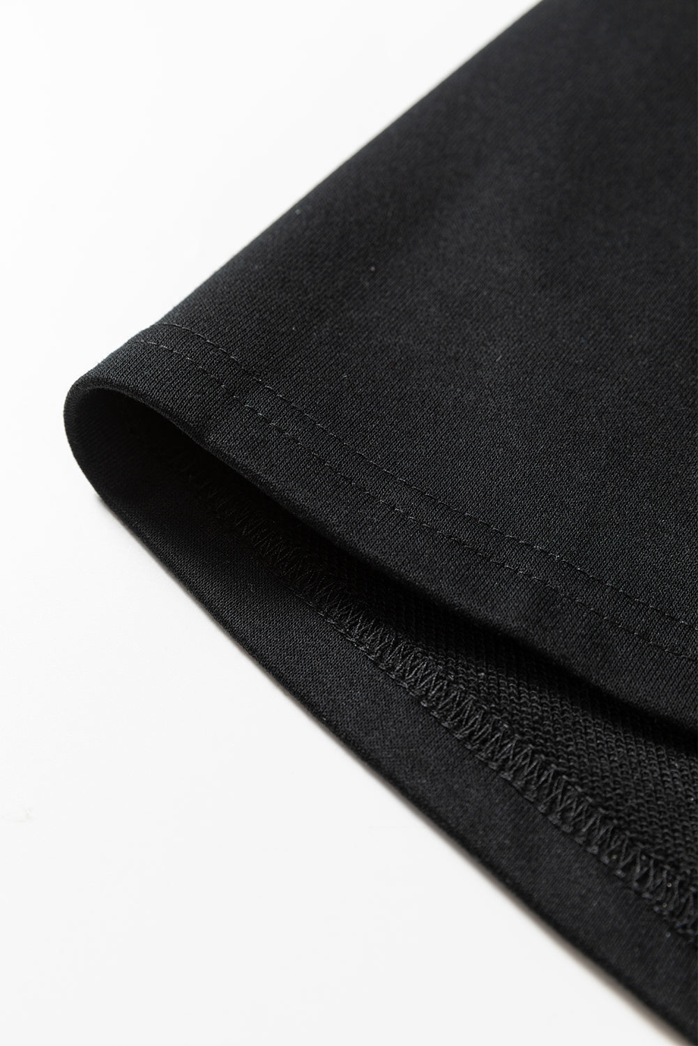 Dark Green Contrast Piping Crewneck Pullover Mini Skirt Set