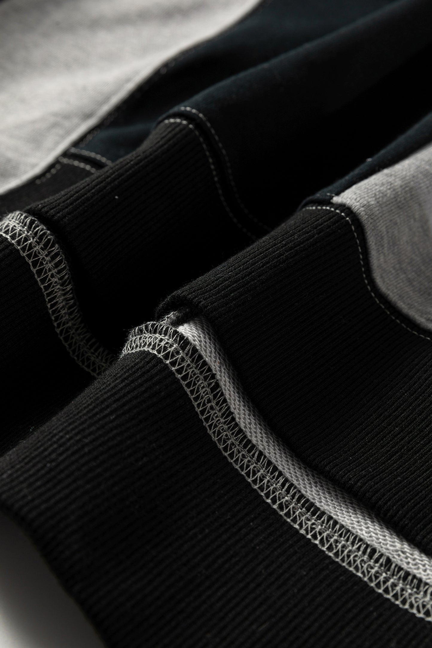 Parchment Colorblock Henley High Low Oversize Sweatshirt