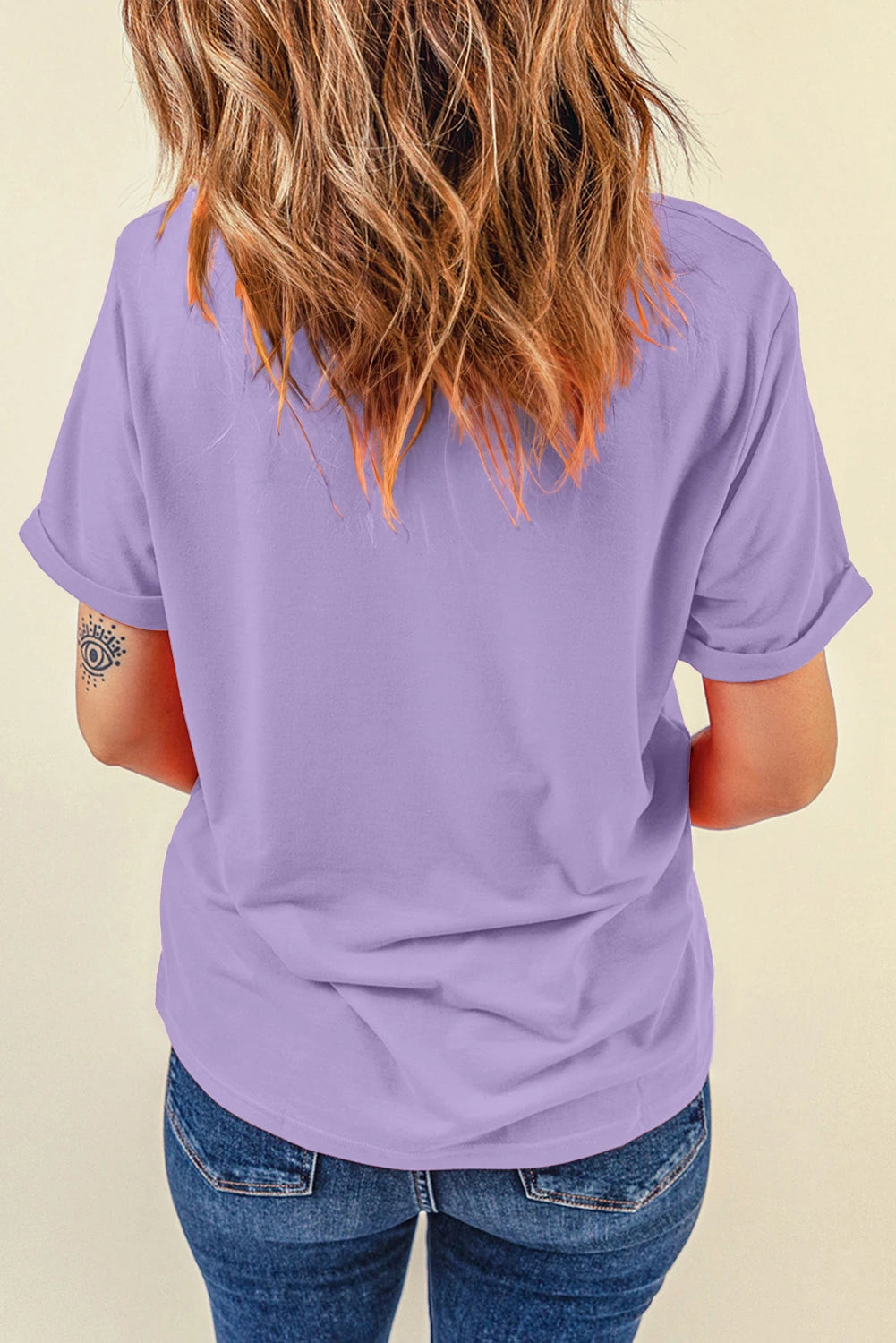 White Sequin mardi gras Graphic Shirt