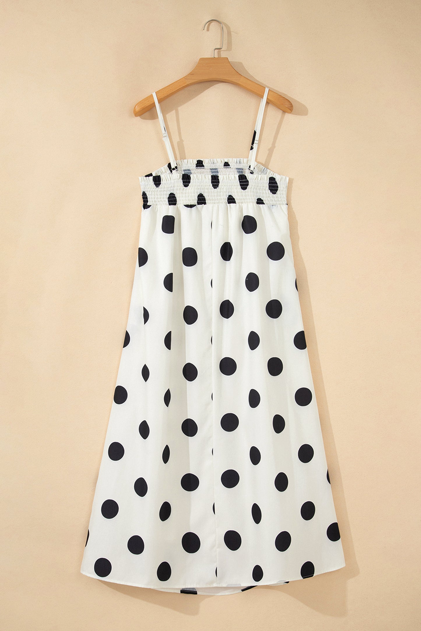 Polka Dot Polyester Maxi Dress Resort Vacation Spaghetti Straps  Sundress