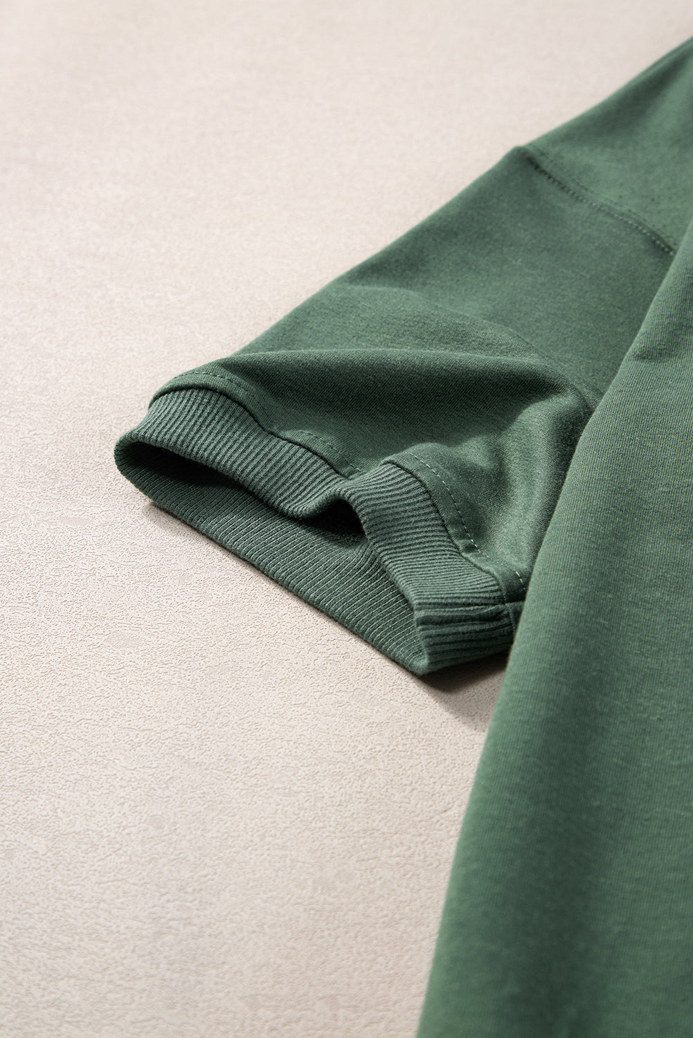 Exposed Seam Chest Pocket Split Loose T Shirt