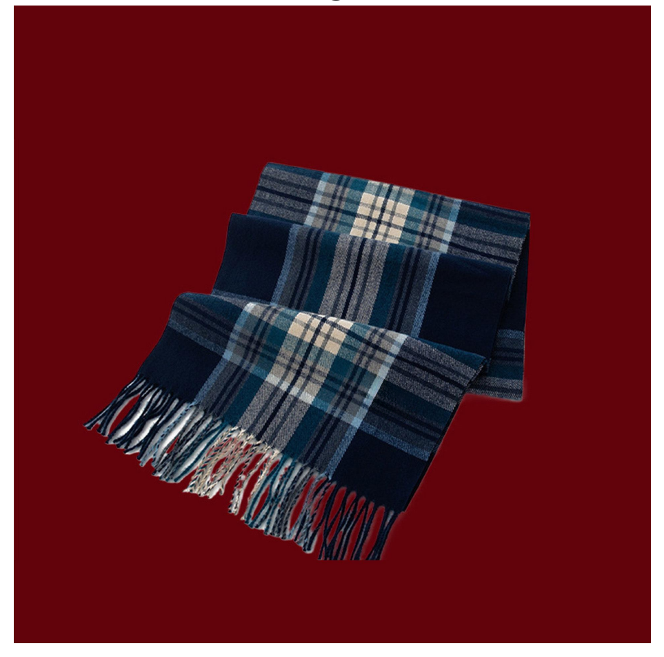 Christmas Plaid Scarf Women Winter Warm Cashmere Feel Shawl Wrap
