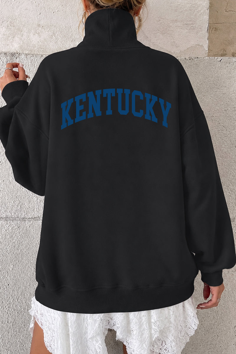 Game Day Sweatshirt Oversized Collegiate State Letter Pullover