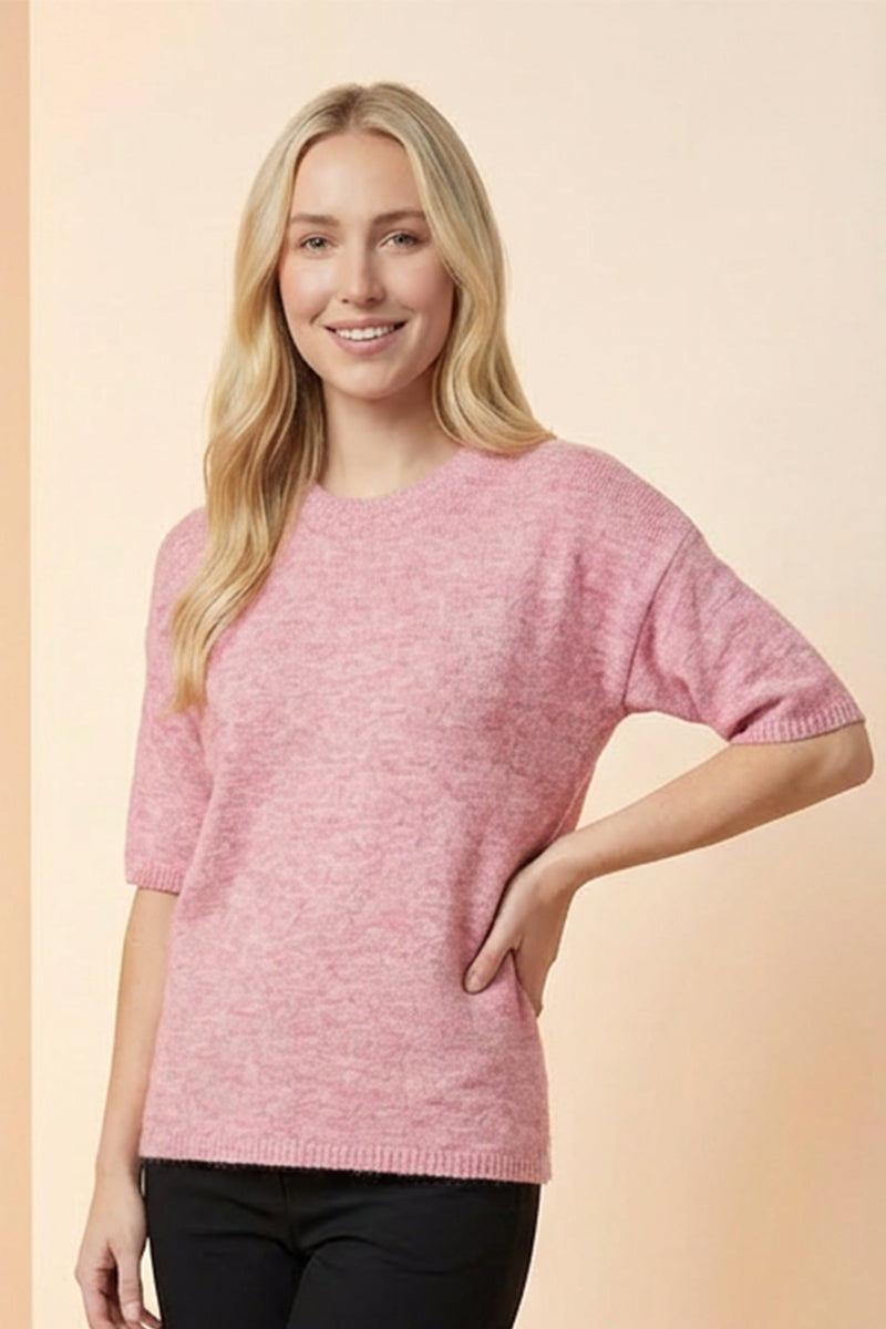 SoftSpun Knit Short Sleeve Sweater Tee