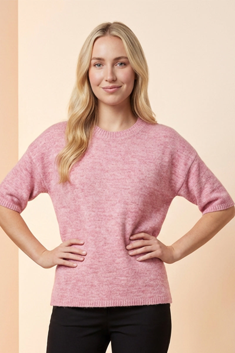 SoftSpun Knit Short Sleeve Sweater Tee