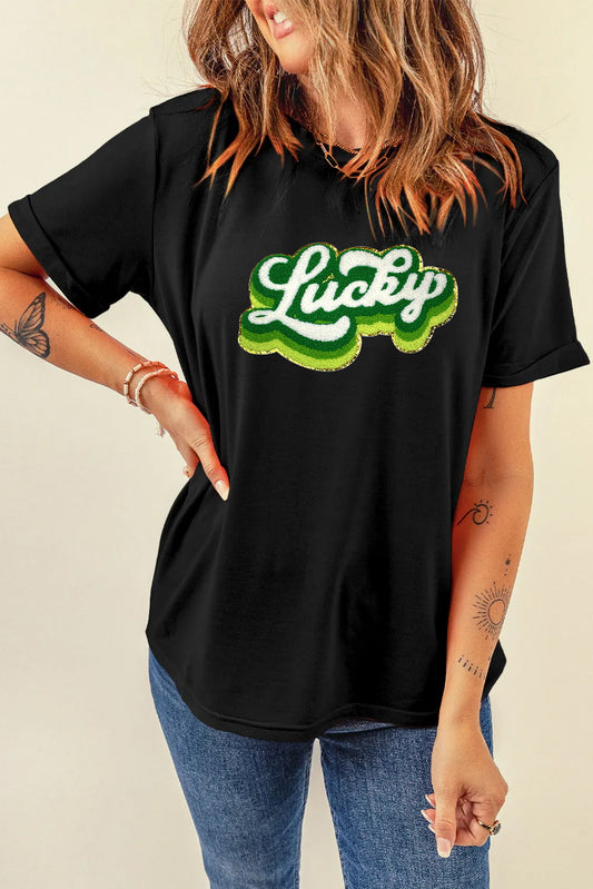 Saint Patrick’s Day Lucky Graphic T Shirt for Women