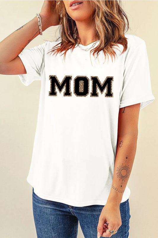 Mothers Day MOM Graphic Tee Casual Spring Womens Top