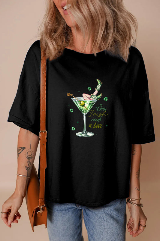 St Patricks Day Lucky Leprechaun Cocktail T-Shirt