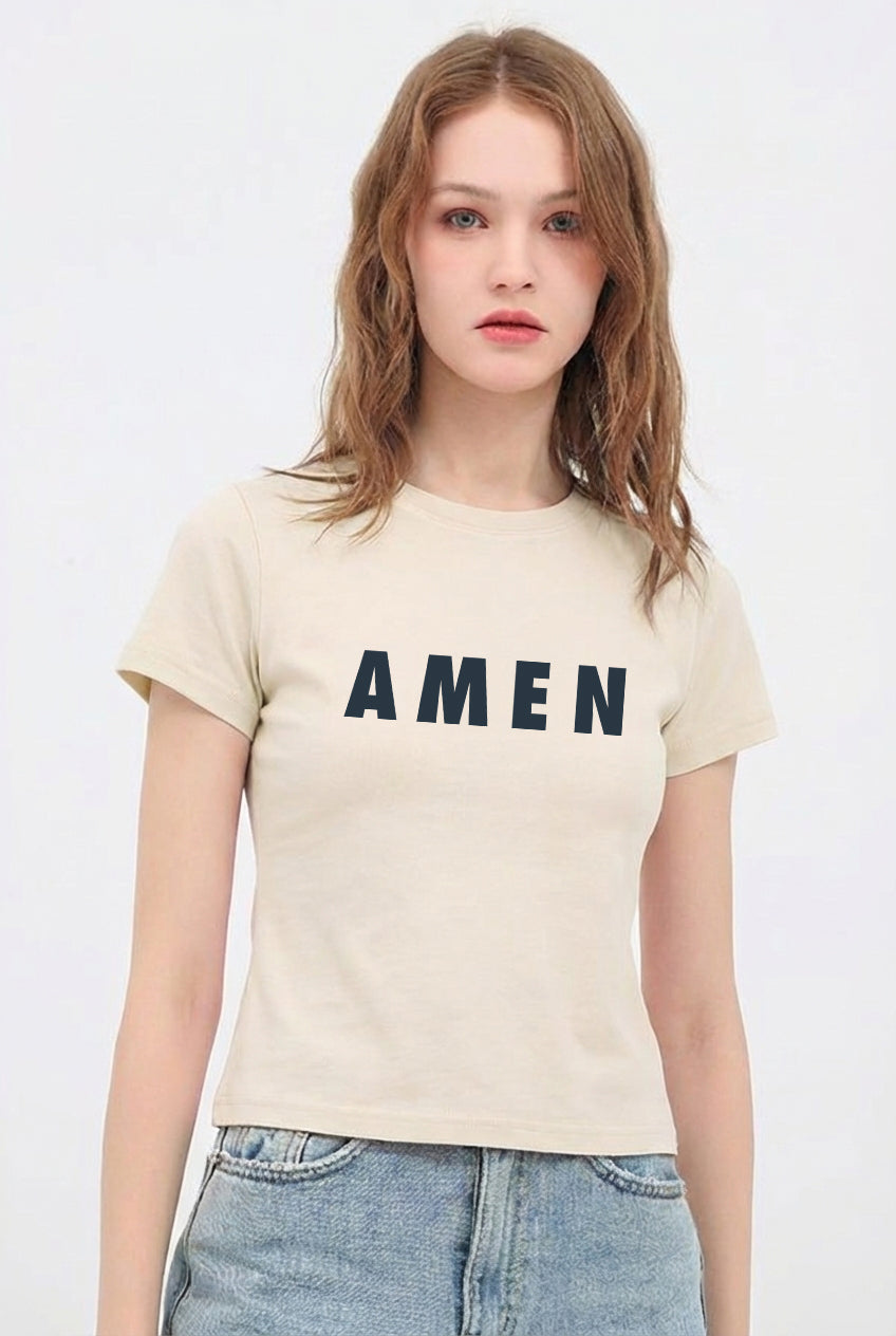 Easter Amen Faith Graphic Tee for Women