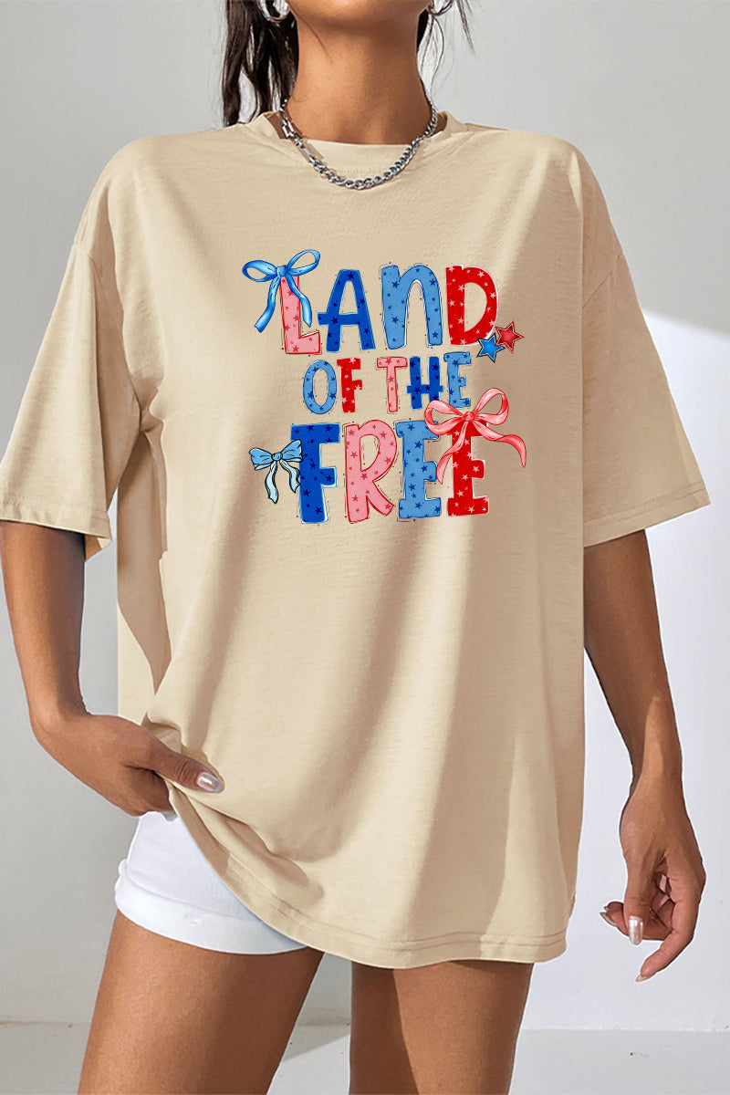 Letter Print Graphic Tee Oversized Casual
